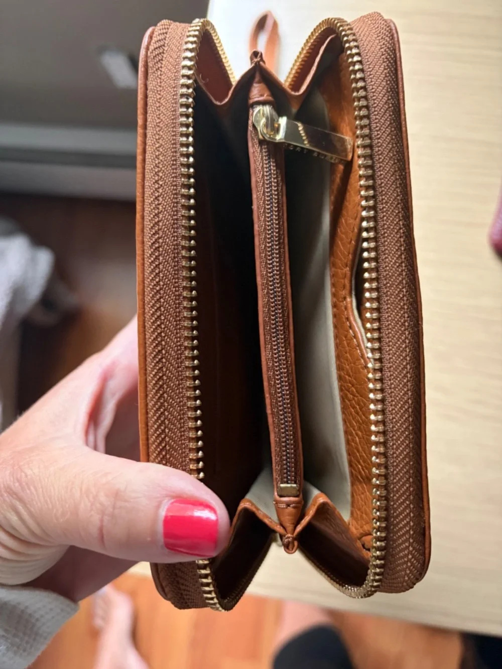 Unused Brown Tory Burch Wristlet